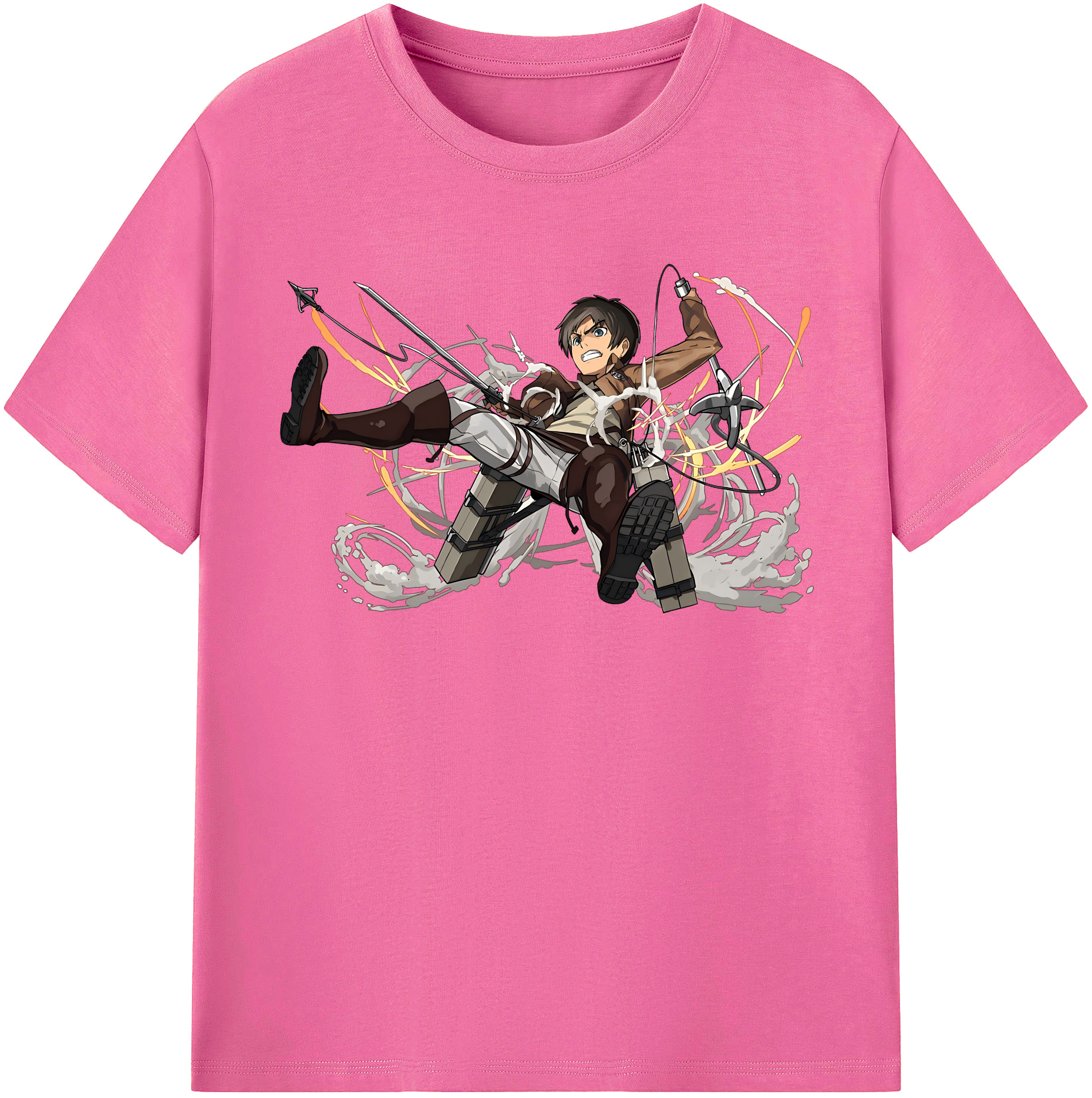 （画像用） 進撃の巨人 エレン･イェーガー Attack on Titan Eren Jäger レディースカジュアルプリントTシャツ（綿100％）